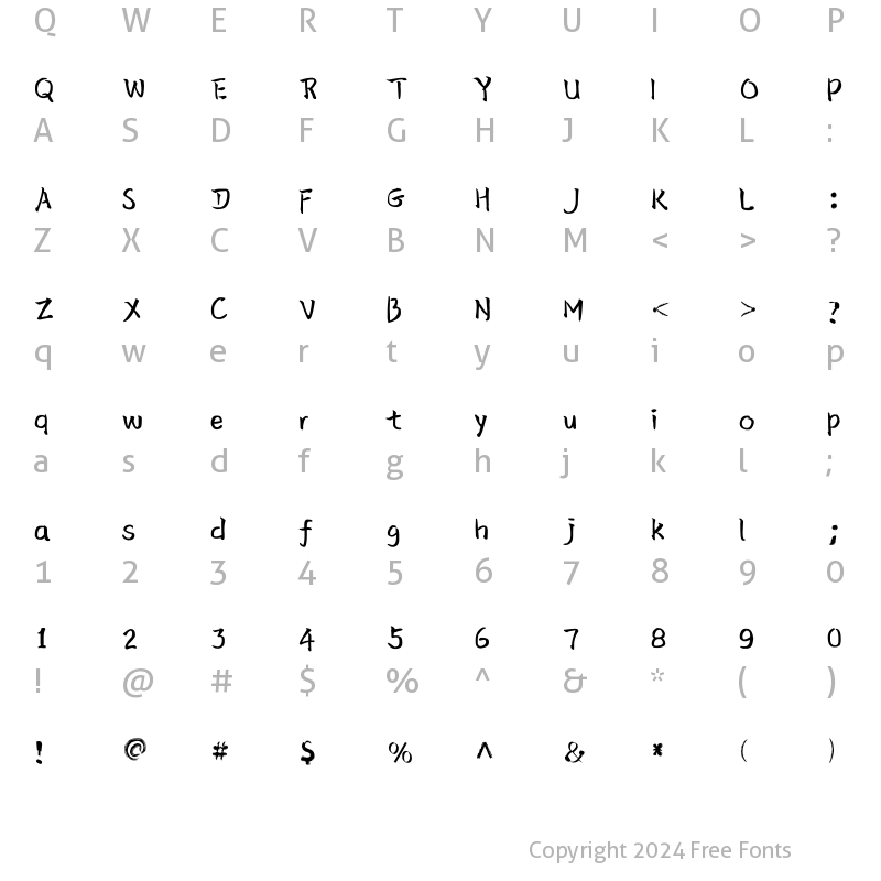 Character Map of HanyiSentyWen Regular