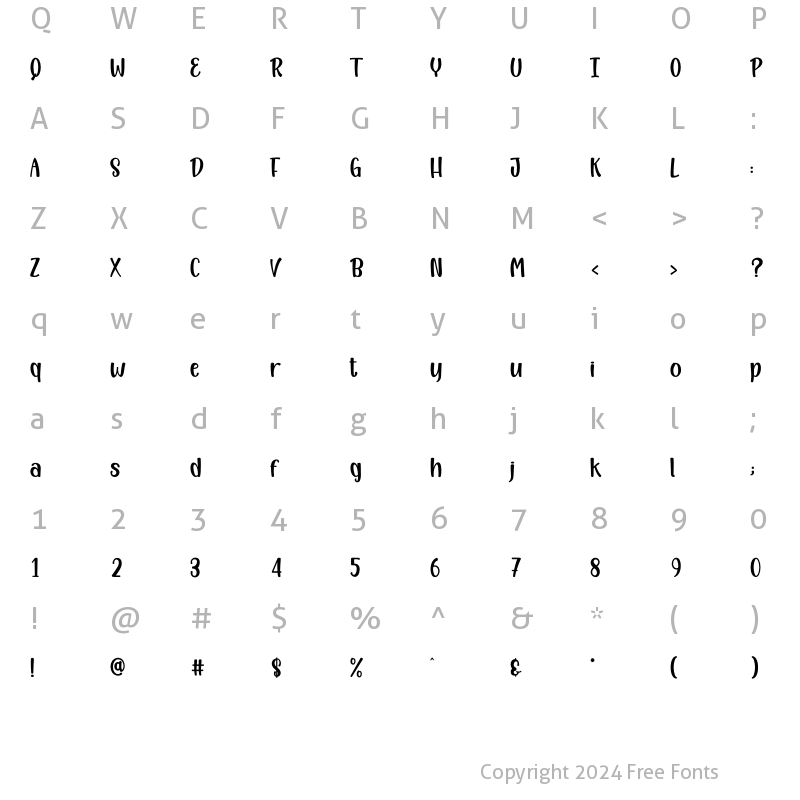 Character Map of Happy New Year Party Regular