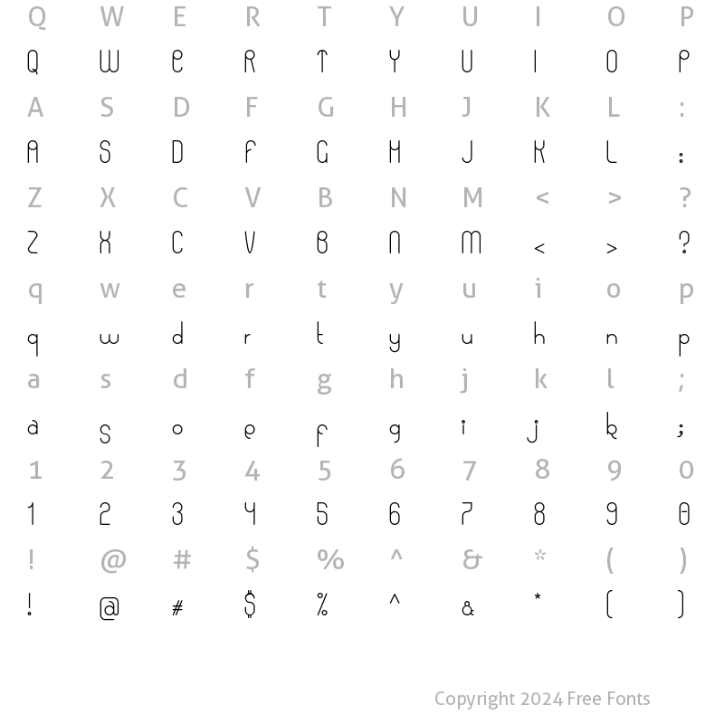 Character Map of Happy Sprat Cyrillic Regular