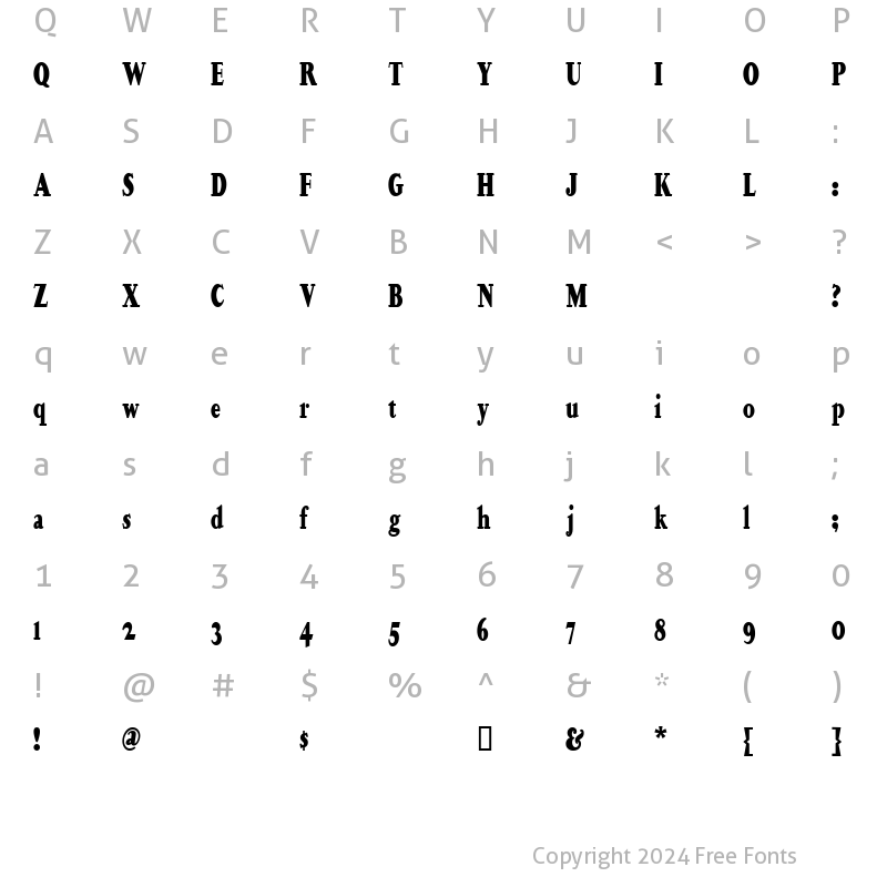 Character Map of HappyCampersNF Regular