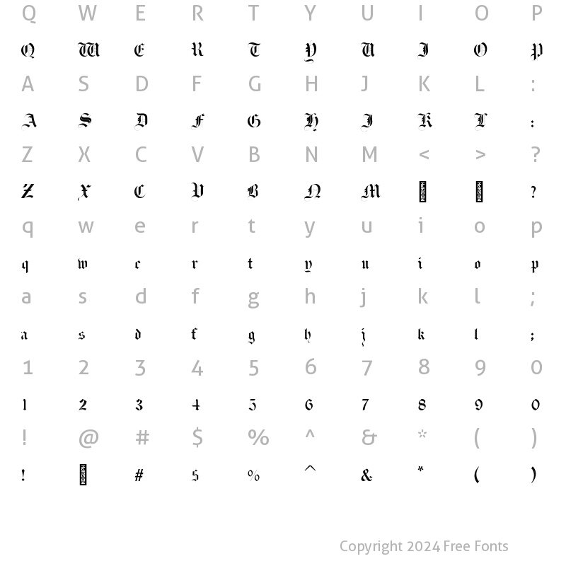 Character Map of Harbour Roughen