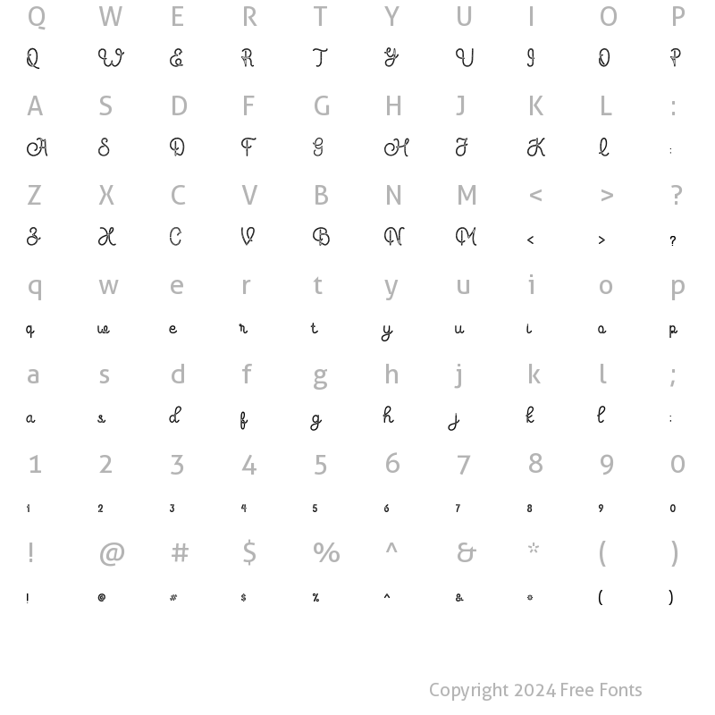 Character Map of Hard Stones Pro Rough Regular