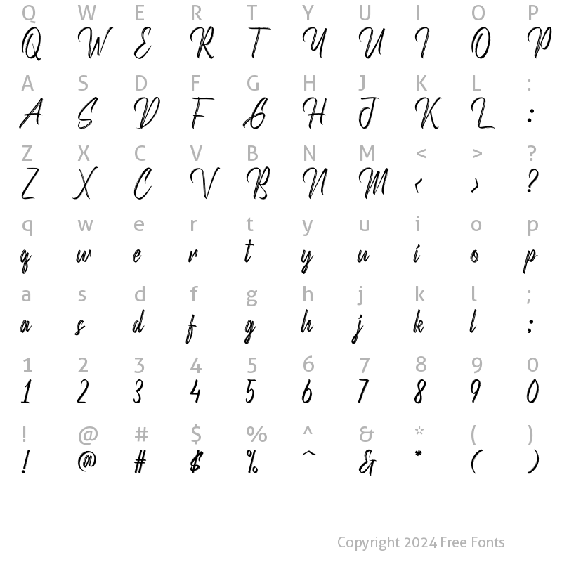 Character Map of Hardassies Regular