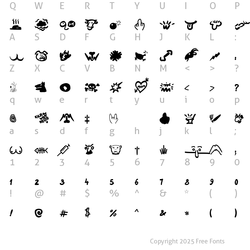 Character Map of HardTalk Regular