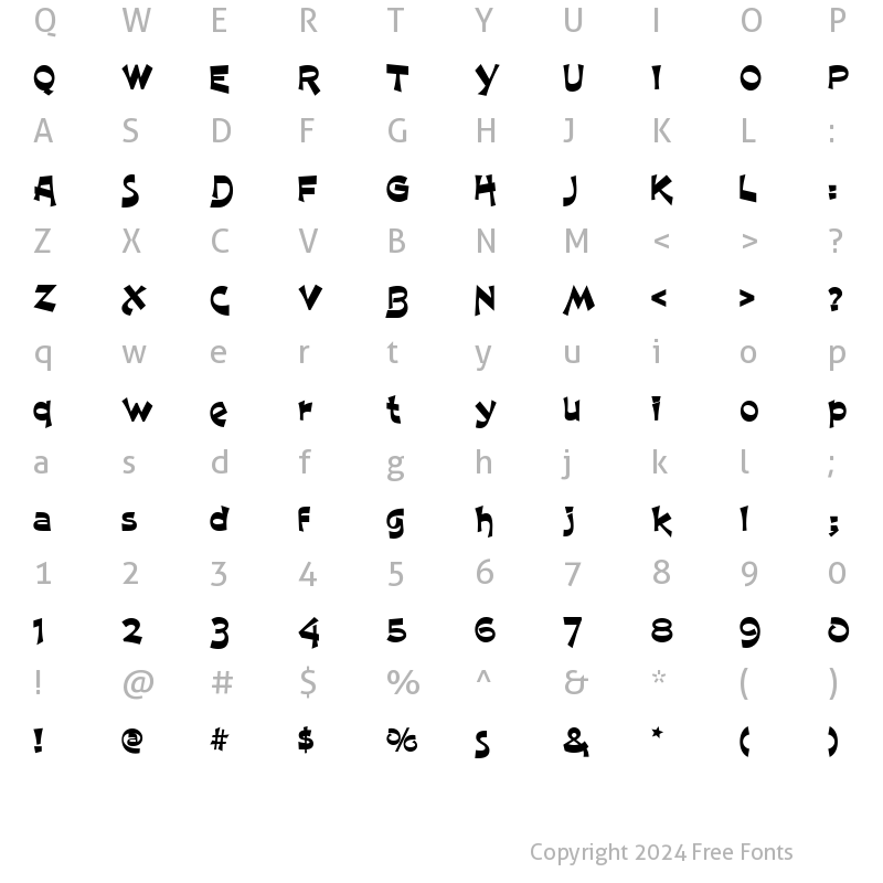 Character Map of HardyHarHarNF Medium