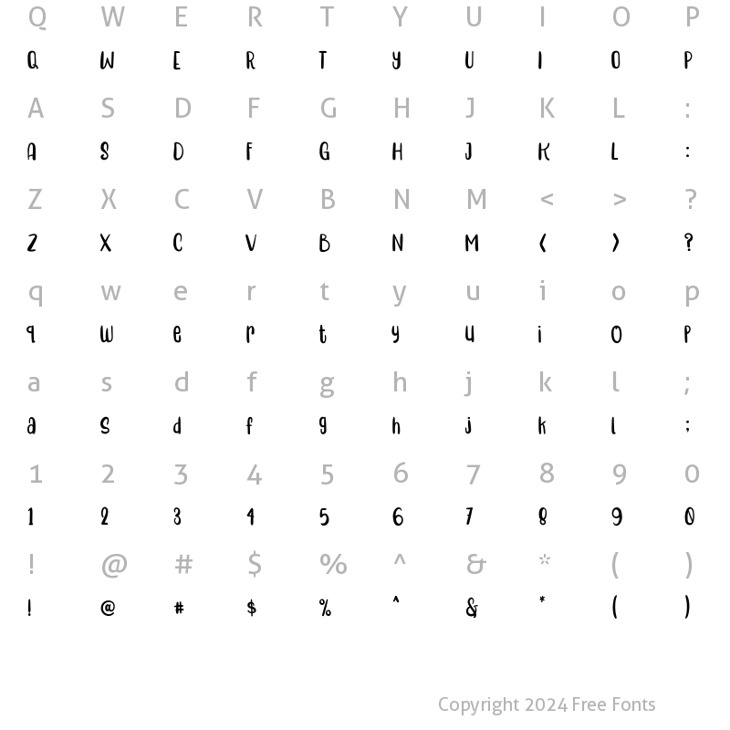 Character Map of Harmonia Regular