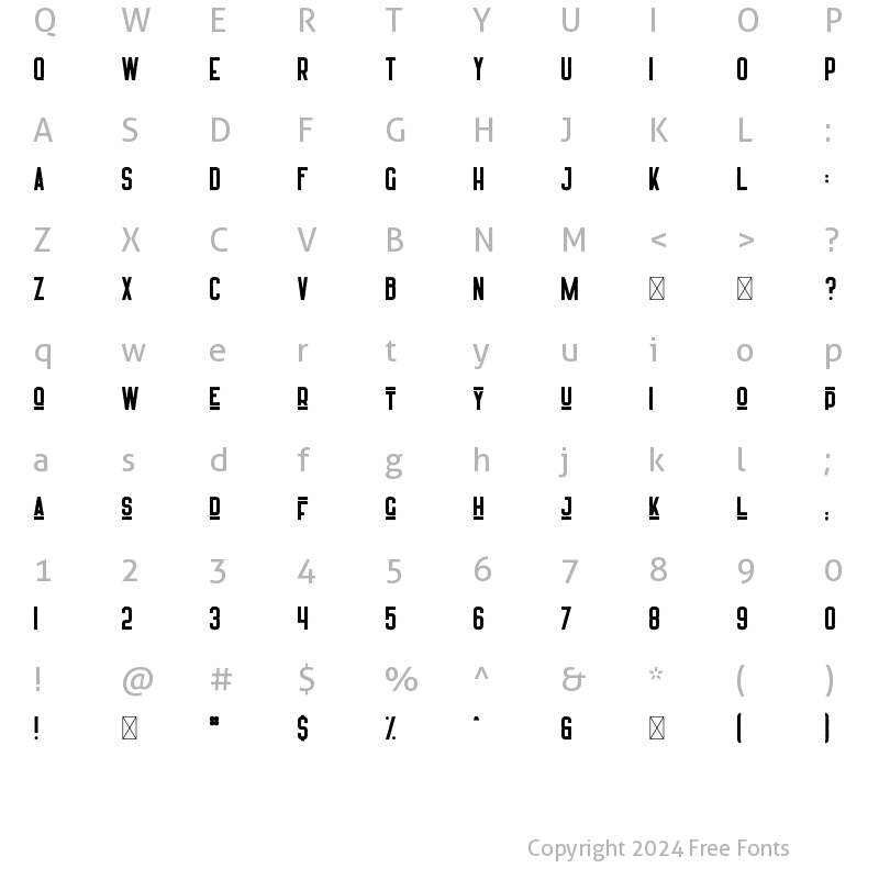 Character Map of Harrison Rough