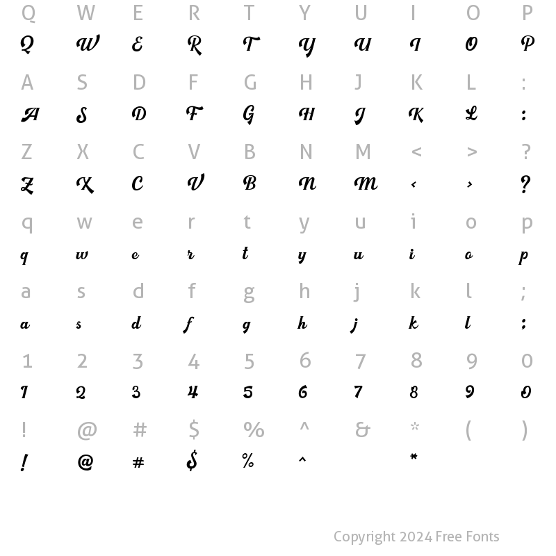 Character Map of Harsey DEMO Regular