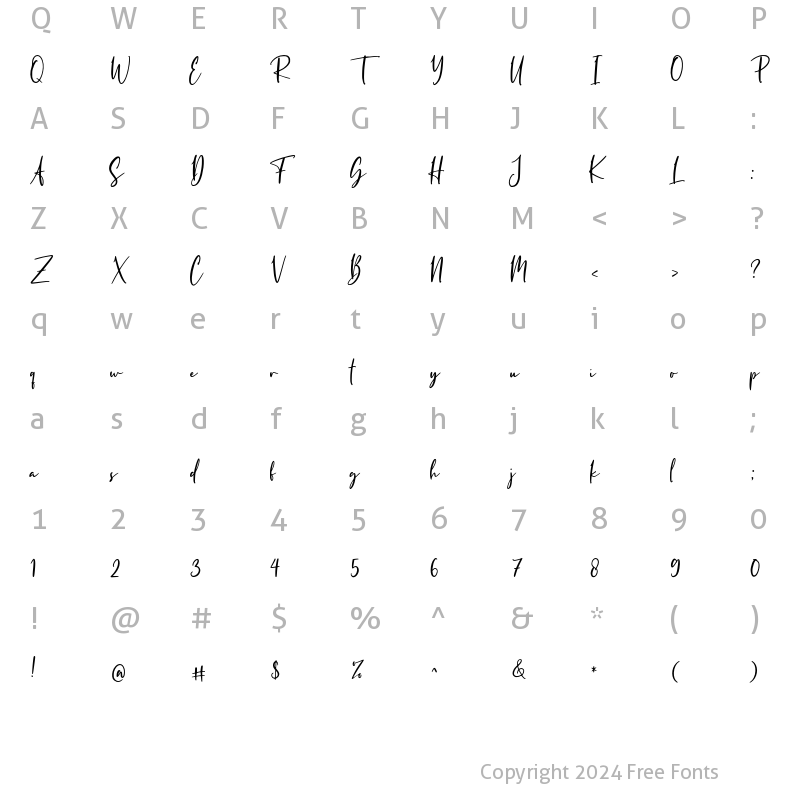 Character Map of Harstmount Regular