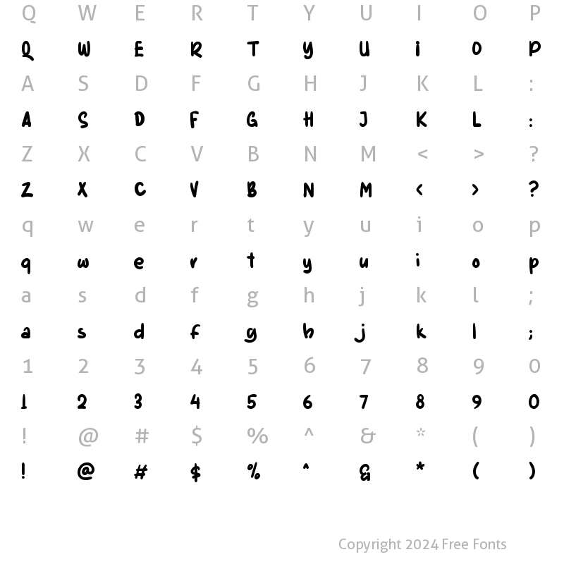 Character Map of Harvest Bread Regular