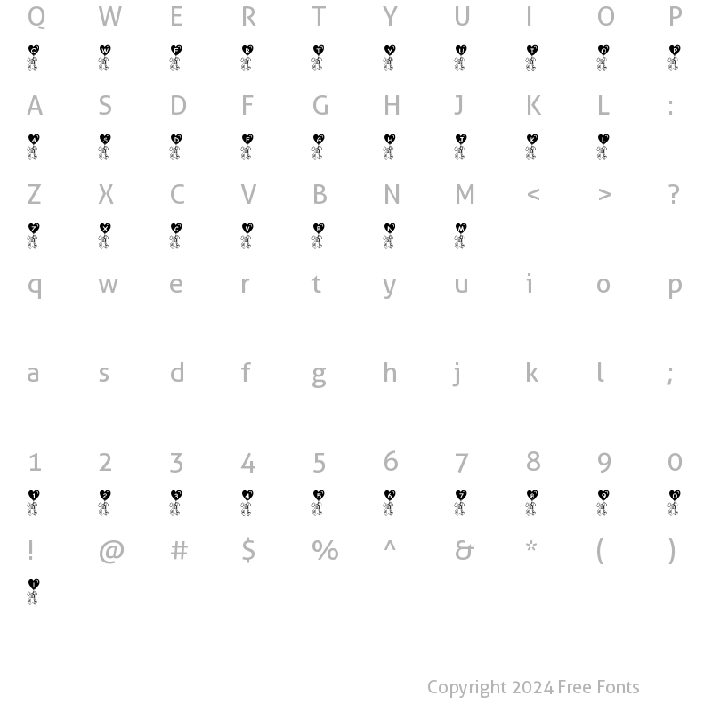 Character Map of Hasi Regular