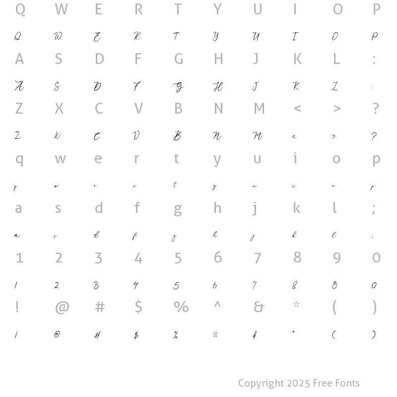 Character Map of Hatebeen Regular