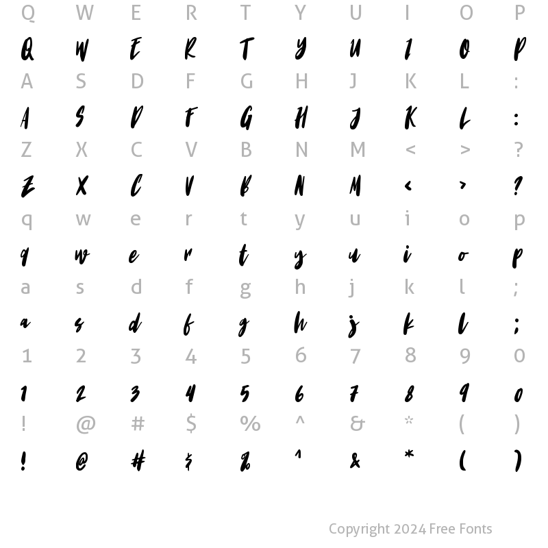 Character Map of Hatiku Regular