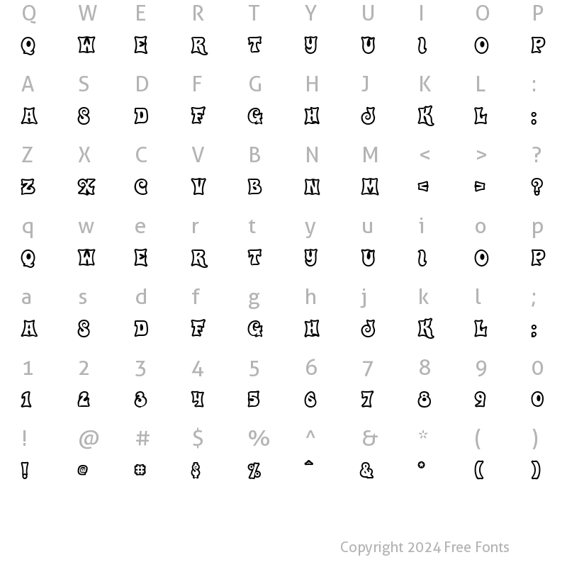 Character Map of Haulnhouse Outline