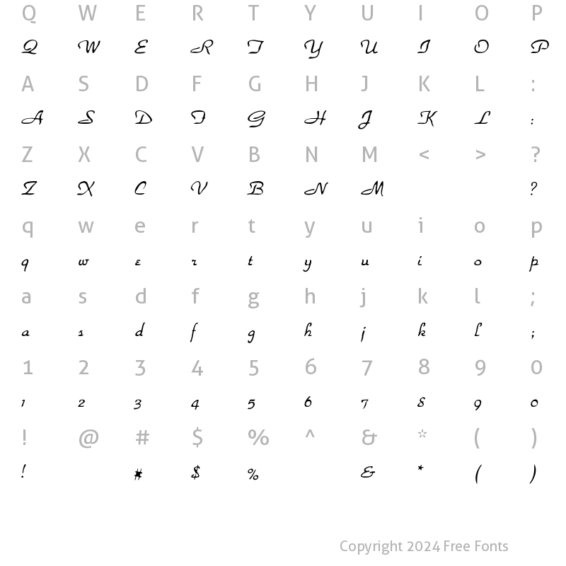 Character Map of HavenPark Regular