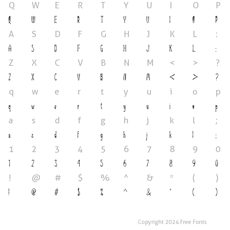 Character Map of Hay Monster Regular