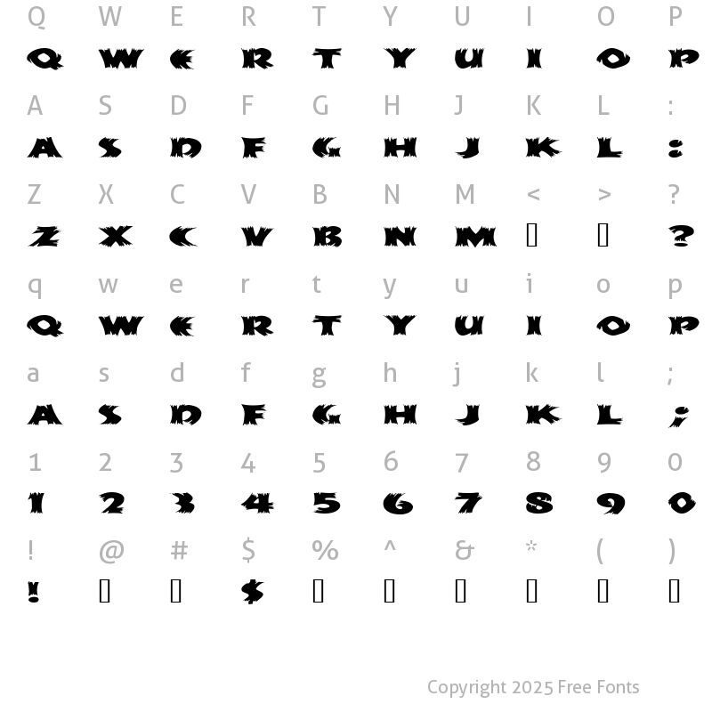 Character Map of HayStackMF Wide