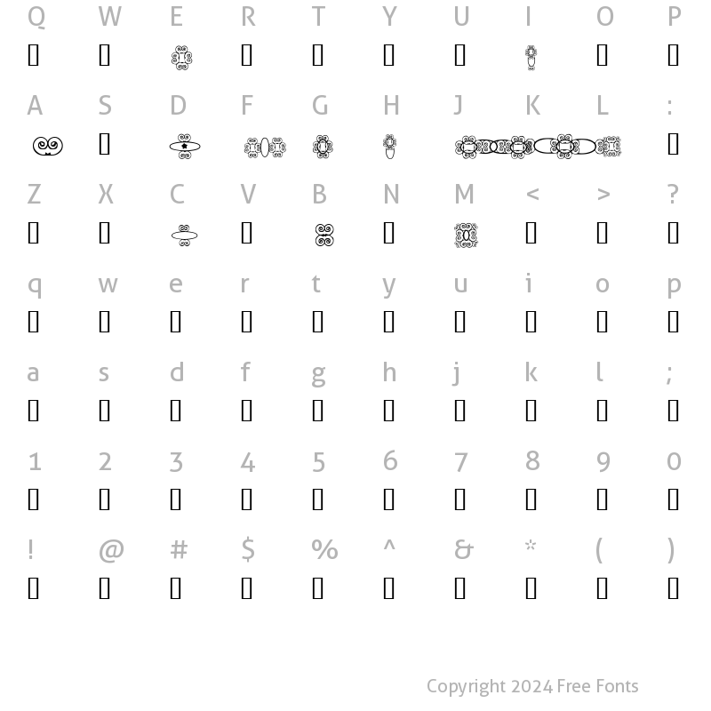 Character Map of HD_GEMS4 Regular