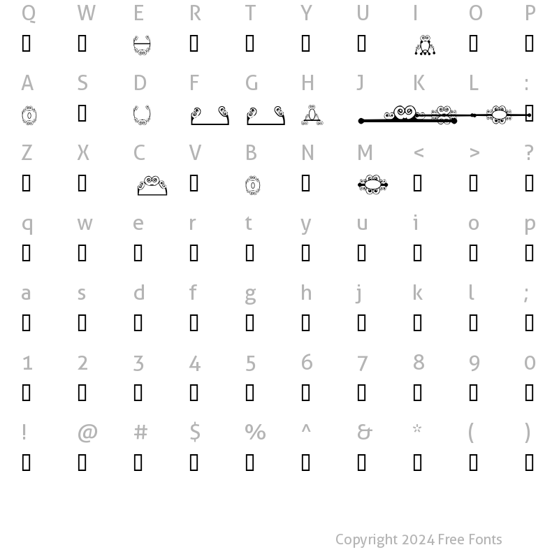 Character Map of HDGEMS5 Regular