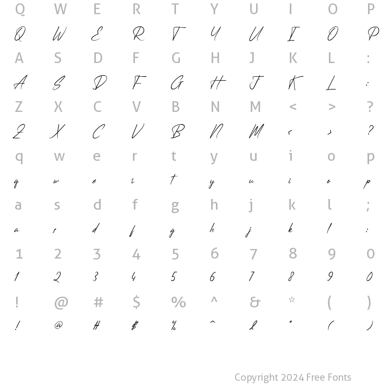 Character Map of Headmask Regular