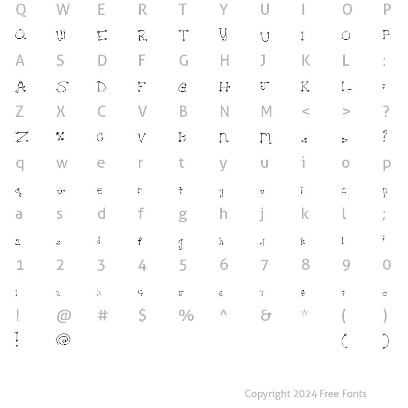 Character Map of Heartache Teen Crush Regular