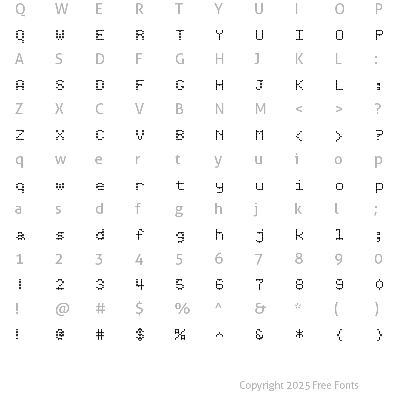 Character Map of HeartMatrixed Regular