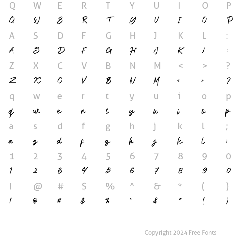 Character Map of HeartRommatte Regular