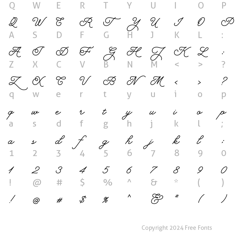 Character Map of Hearty Morning Regular