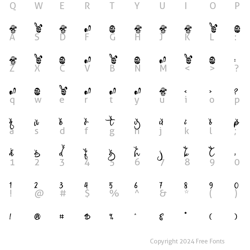 Character Map of Heaster ss01 Regular