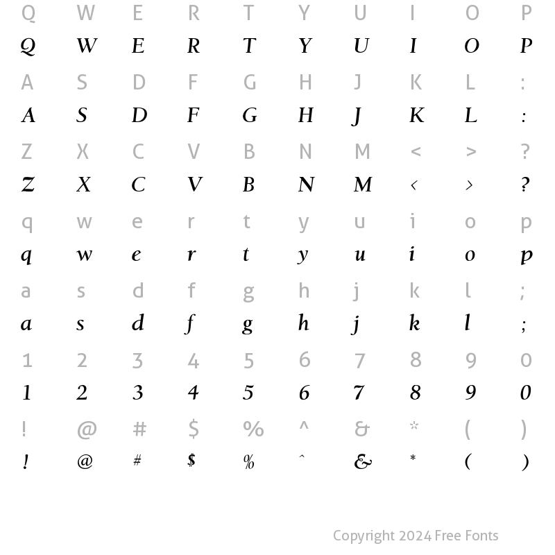 Character Map of HeathervilleOldStyle Regular