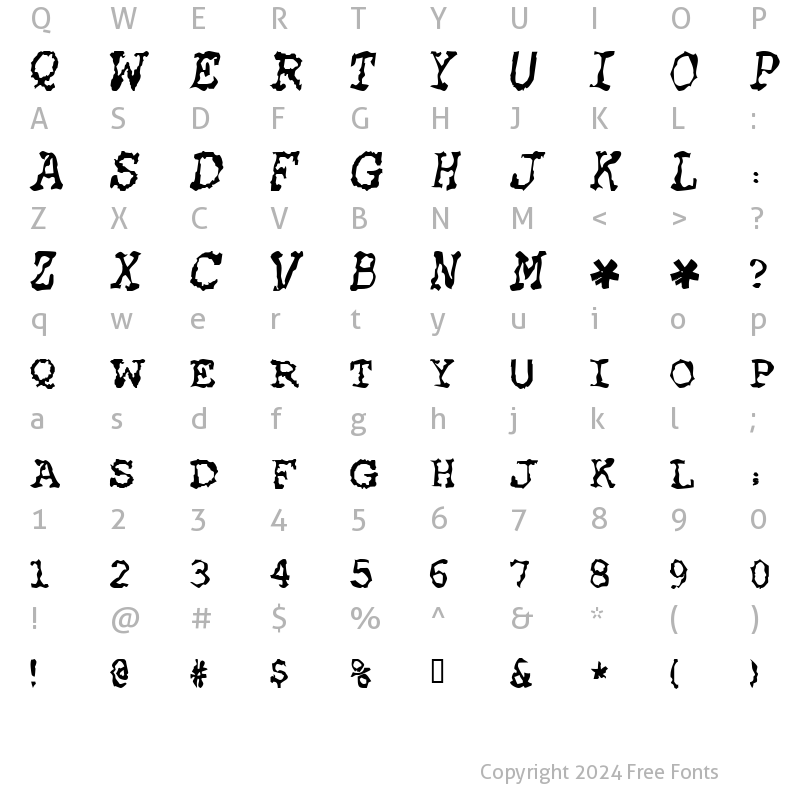 Character Map of HEATWAVE Regular