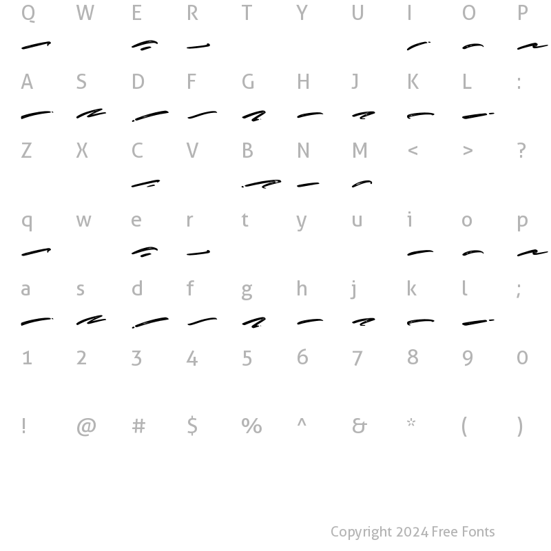 Character Map of HEAVYRUST ROUGT SWASH Regular