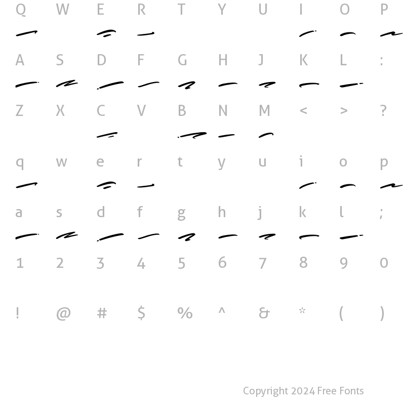 Character Map of HEAVYRUST SWASH Regular