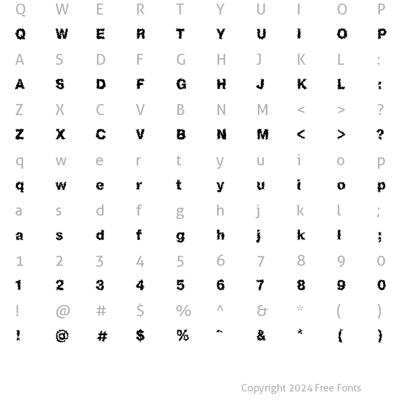 Character Map of Heb1 DB Normal