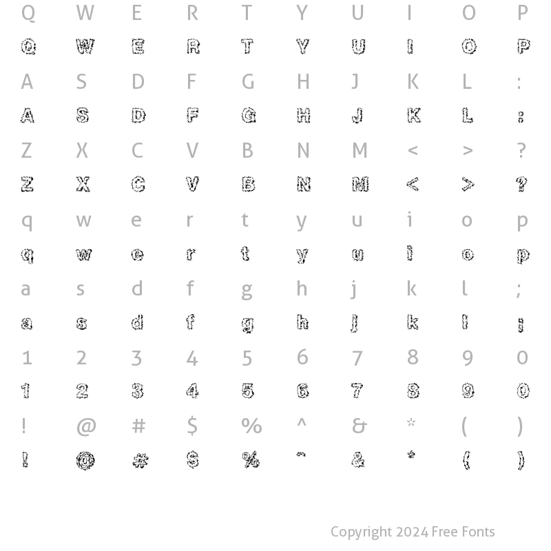 Character Map of Heb2 DB Normal