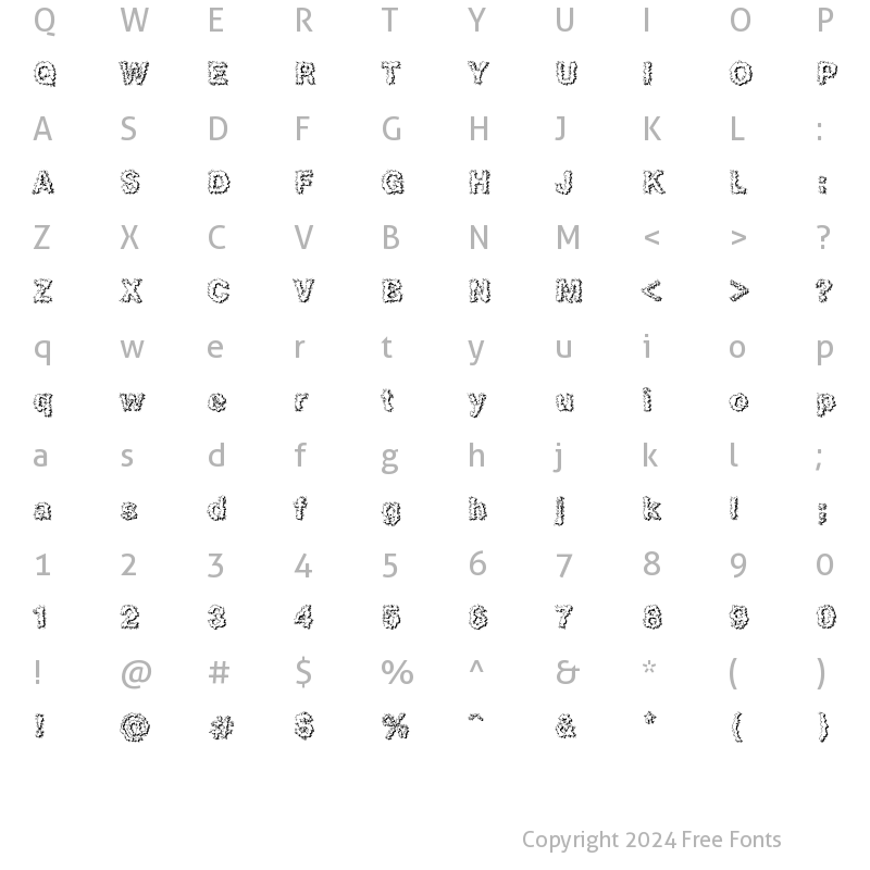 Character Map of Heb3 DB Normal