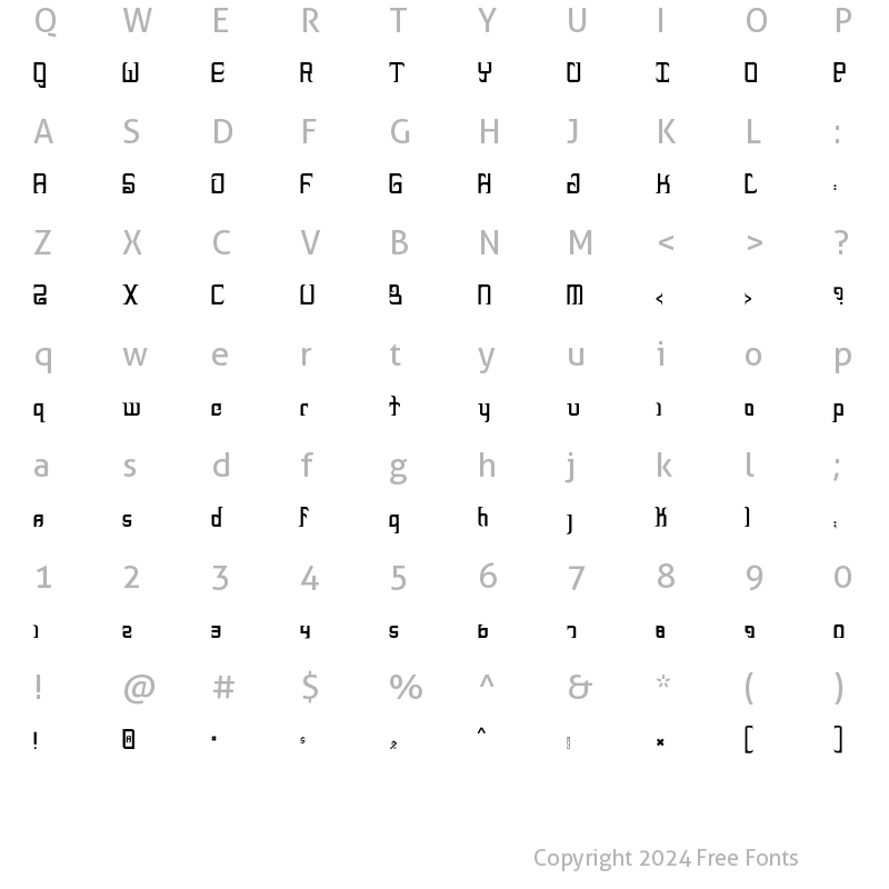 Character Map of Heckler Bold