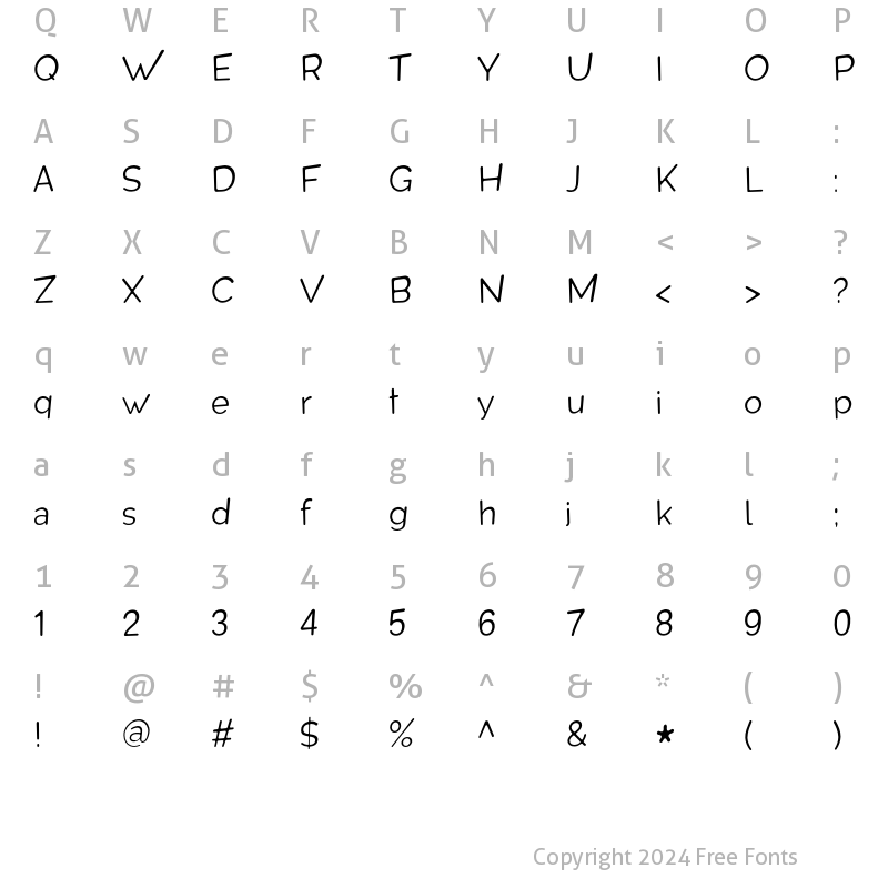 Character Map of HECTA Regular