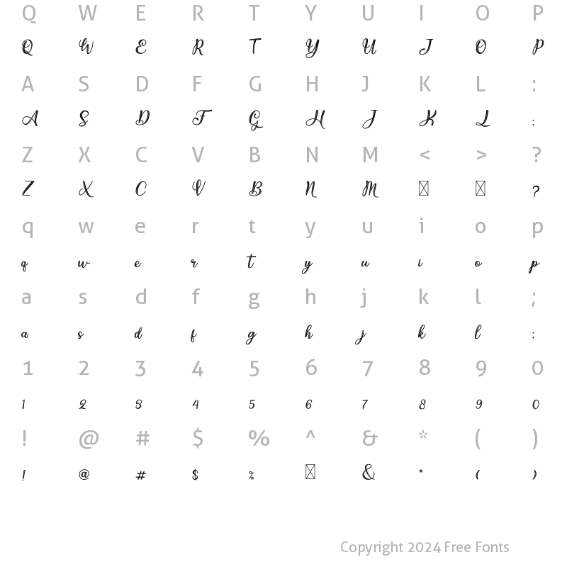 Character Map of Hekayi Original