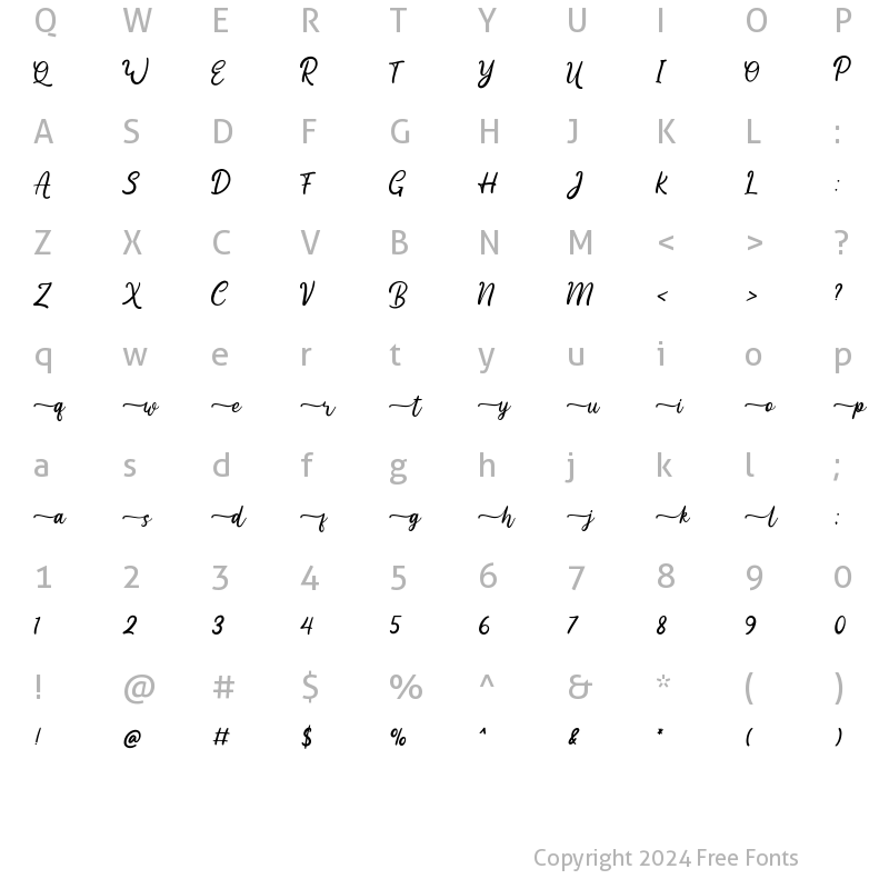 Character Map of Heland SS01