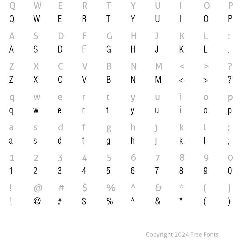 Character Map of Helios-Cond-Light Regular