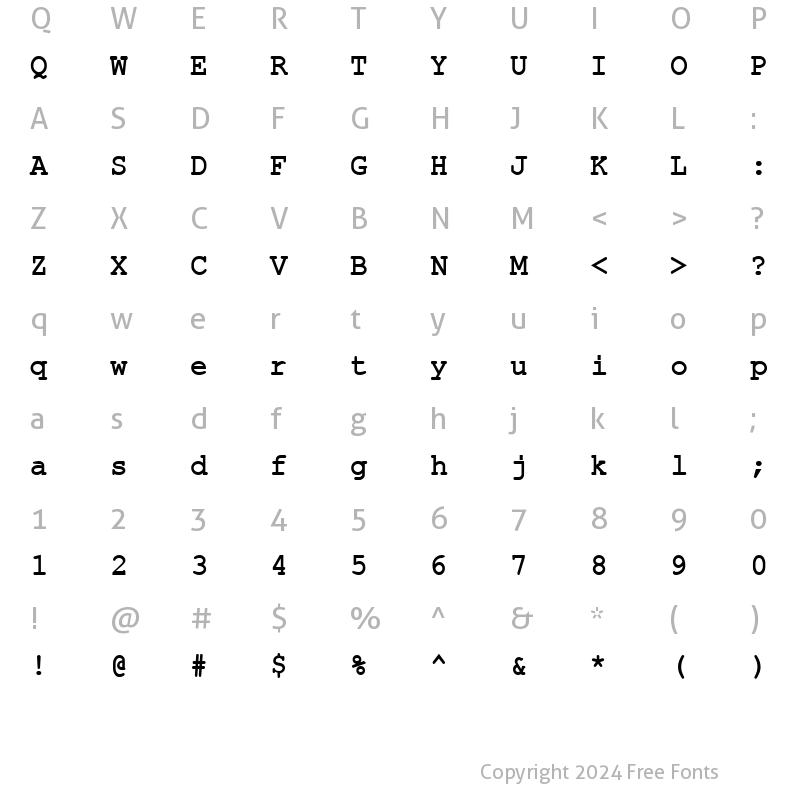 Character Map of HellasCour Bold