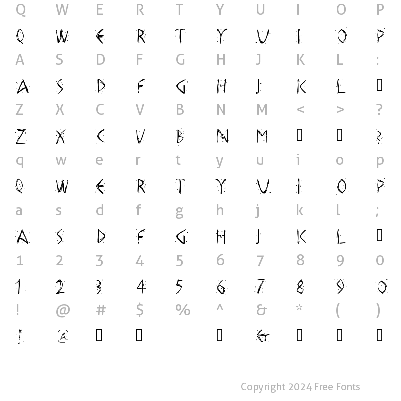 Character Map of HellasDust Regular