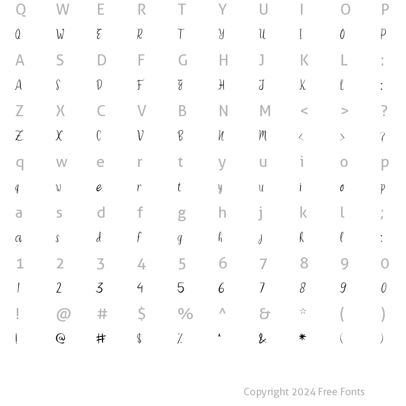 Character Map of Hello Babyboy Regular