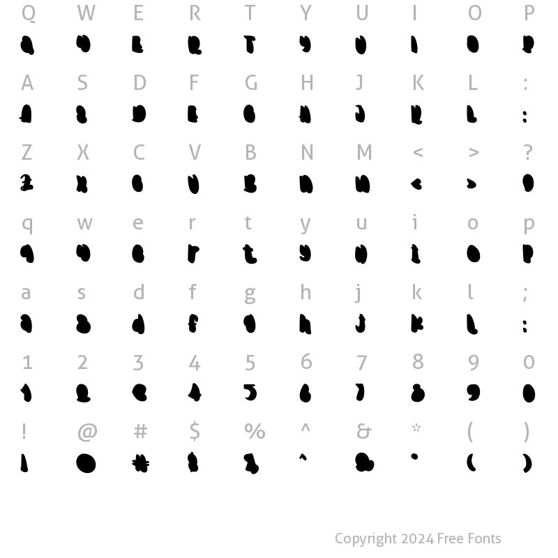 Character Map of Hello Catty Ending Regular