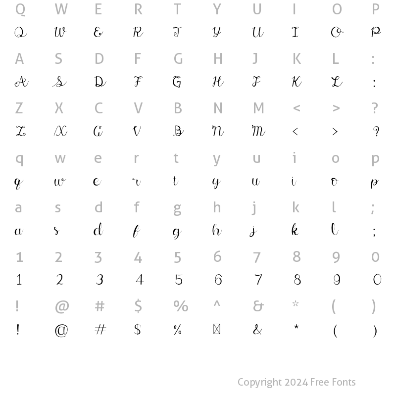 Character Map of Hello Daisy Regular