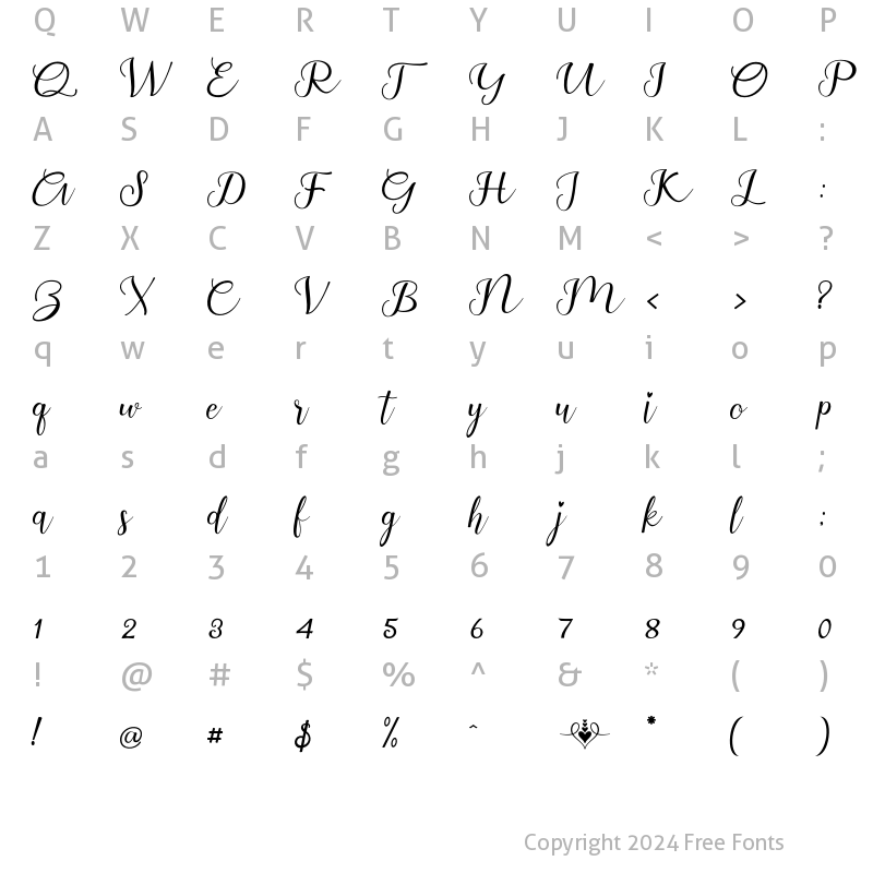 Character Map of Hello Dude Regular