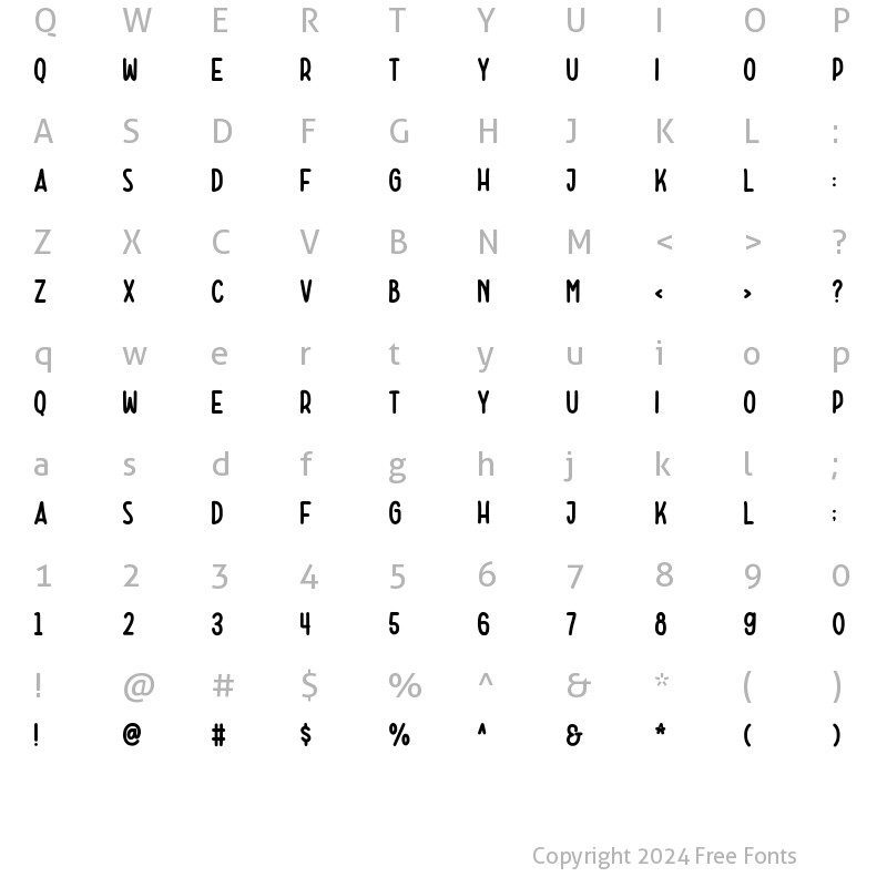 Character Map of Hello Eatery One Regular