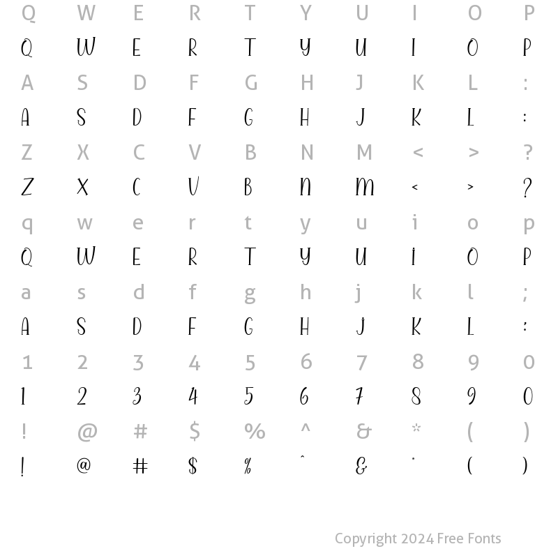 Character Map of Hello Flansher Sans Regular