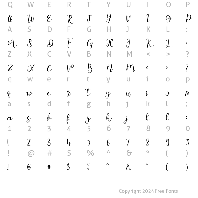 Character Map of Hello Masha Regular